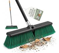 Pelle & Sol 45cm Garden Broom - Heavy Duty Outdoor Broom - Stiff Bristles Sweeping Brush Garden Tools for Patio, Driveway, Yard & Concrete Cleaning with Long Handle