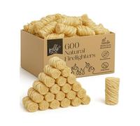 Pelle & Sol 600 Natural Firelighters - Long Burning Fire Lighters for Wood Burners, BBQ Lighter, Pizza Ovens, Open Fires - Quick Light Fire Starter, Log Burner Accessories - Eco Firelighters