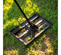 Pelle & Sol 6ft Stainless Steel Lawn Levelling Rake Tool - 43x25 cm Garden Rake in Black Pelle & Sol Black 43x25 cm