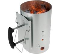 Pelle & Sol Aluminum BBQ Chimney Starter with Heat-Insulated Safety Handle in Silver Pelle & Sol Silver