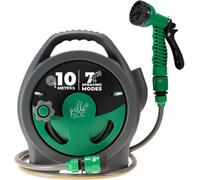 Pelle & Sol Garden Hose Reel- 10M - 7 Adjustable Spray Nozzle Gun - Hose Connector Set - Mini Hose Reel Accessories