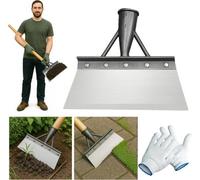 Pelle & Sol Garden Shovel & Moss Remover - 23Cm, Heavy-Duty Scraper With Gloves - Manual Weeding Garden Tool (Handle Not Included)