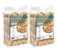 Pelle & Sol Kindling Wood 2 Pack X 2.4 Kg (4.8 Kg Total) - Long-Burning Heat Logs For Wood Burner, Bbq And Pizza Oven