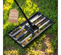 Pelle & Sol Lawn Levelling Rake - 76X25 Cm Stainless Steel - 6Ft Adjustable - Heavy Duty Lawn Lute Tool For Gardening & Soil Prep