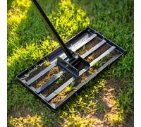Pelle & Sol Lawn Levelling Rake for Gardening Adjustable Heavy Duty Tool in Black Pelle & Sol Black