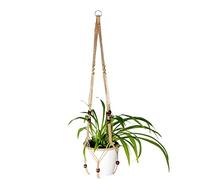 Pelle & Sol Macrame Plant Hanging Basket - Handcrafted Window Planter with Hemp Rope & Hooks - Indoor & Outdoor Garden Decor (Pack of 1)