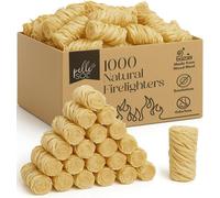 Pelle & Sol Natural Firelighters - 1000 Pack - Long-Burning Odourless Fire Starters For Wood Burners Bbqs & Pizza Ovens