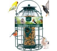 Pelle & Sol Outdoor Metal Seed Bird Feeder Hanging Cage - Weather Resistant