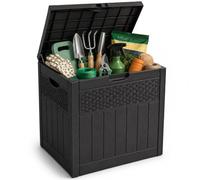Pelle & Sol Outdoor Storage Box 126L Weather-Resistant PP Plastic Deck Box | Reinforced Panels for Garden and Patio Organisation, Compact Storage for Cushions and Garden Tools on Patios and Decks