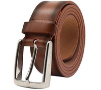 PELLE TORO Adventurer Mens Belt Leather, Handmade Belt for Men, Work Casual Leather Belt in Mens Gift Box, Trouser Sizes 32in - 36in, Shadow Tan