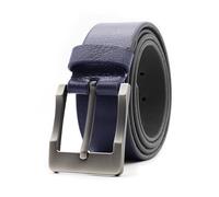 PELLE TORO Explorer Mens Leather Belt, Handmade Belt for Men, Work Casual Belt Leather in Mens Gift Box (Trouser Sizes 32in - 36in, Navy)