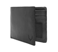 PELLE TORO Handmade Super Slim Men's Wallet, Handmade with Napa Leather, RFID Blocking Wallet, 9 Card Slots & ID Window (Charcoal Black)