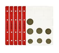 PELLER'S 10 Collectors Sheets, 12 Pockets 1.81" X 1.97" (46mm X 50mm) On Each Page, for Big Coins up to 1.57" (40mm). Album M refill