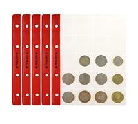 PELLER'S 10 Collectors Sheets, 20 Pockets 1.38" X 1.57" (35mm X 40mm) On Each Page, for Medium Coins up to 1.22" (31mm). Album M refill