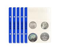 PELLER'S 10 Collectors Sheets, 6 Pockets 2.17" X 2.17" (55mm X 55mm) On Each Page, for Big Coins up to 1.89" (48mm). Album S refill