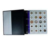 PELLER'S Collection Album XL with 200 Pockets for Standard Cardboard Coin Holders. 10 Sheets & Dividers