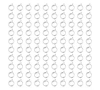 Pellet Bait Bands 100 Pieces Elastic Transparent Plastic Rig Accessories for Carp Coarse Fishing Three Sizes S M L Fits 2-12mm Baits Lightweight Easy to Apply on Hooks and Hair Rigs(L)