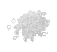 Pellet Bait Bands 100 Pieces Elastic Transparent Plastic Rig Accessories for Carp Coarse Fishing Three Sizes S M L Fits 2-12mm Baits Lightweight Easy to Apply on Hooks and Hair Rigs(M)