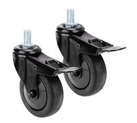 Pellet Grill Locking Caster Wheel Replacement for Pit Boss Navigator, Austin XL, Sportsman, Louisiana Grill - 3” Heavy-Duty Swivel grill Wheel (2)