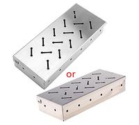 Pellet Smoker Box Stainless Steel Wood Pellet Box for Cold/Hot Portable BBQ Grill Generator Generator
