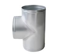 Pellet Stove Pipe Tee Connector for Exhaust Vent air Chimney Air Galvanized T Fitting Kitchen Hood Ventilation Duct Adapter Metal tee Joint for Fireplace Furnace Smokers Grills Tube Flue (OD150mm)