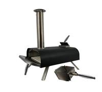 Pellethead Lil PoBoy Wood Fired Pizza Oven, Portable Pellet Pizza Oven for Outdoor Cooking, Sleek Black Powdercoat Heavy Duty Burnpot