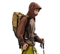 PELLIOT Hard shell jacket Brown M Unisex Camping Travel Waterproof Durable