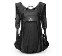 PELLIOT Trail Running Backpack Unisex Lightweight Breathable - Bold Black with Yellow Accents, 20L