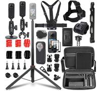 PellKing Accessories Kit for Insta360 X4 Air, Invisible Selfie Stick Tripod,Carrying Case,Magnetic Car Mount, Handlebar Mount, 4 pcs Body Mount, Helmet Mount,Metal 1/4'' Adapter,Silicone Case&Other