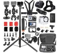 PellKing Accessories Kit for Osmo Action 6,Included Carrying Case with Belt,135cm Selfie Stick Tripod with Magnetic Mount,Magnetic Mount,Handlebar Mount,4 Pcs Body Strap Mount,Screen Protector