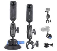 PellKing Camera Vacuum Suction Cup Mount + Bike/Motocycle Handlebars Mount Compatible