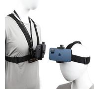 PellKing Mobile Phone Chest Strap Harness Mount Head Strap Holder Kit for POV/VLOG,Cell Phone Clip Compatible with iPhone,Samsung,GoPro Hero 9, 8,7, 6, 5, 4, 3,2, 1,AKASO,DJI Osmo,and Action Cameras…