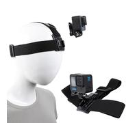 PellKing Quick Release Head Strap Action Camera Mount Accessories | for GoPro Hero 13 12 11 10 9 8 7 Mission 1 Pro Insta360 Ace Pro 2 DJI Osmo Action 6 5 Pro 4 3 2 Camera Head Holder