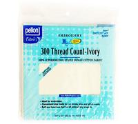 Pellon 300 Thread Count Cotton Fabric for Embroidery-Ivory x inch, 20 by 24"