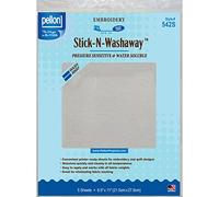 Pellon Stick-N-Washaway Embroidery Stabilizer, White 8.5 x 11 5/Pkg
