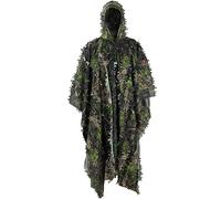 PELLOR Ghillie Suit Poncho, 3D Leaf Design, Quick-Dry Breathable Mesh