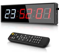 PELLOR Gym Timer, 15.5" Large Gym Clock with Stopwatch Count Down/Up