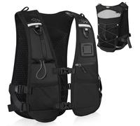 Pellor Running Vest for Women and Men, Lightweight Reflective Hydration Vest with 8 Pockets, Adjustable Running Backpack, Functional walking Vest for Marathon, Trail, Cycling, Hiking, Climbing