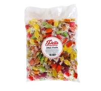 Pells Premium Wrapped Choc Fruits | 3kg Bulk Bag | Individually Wrapped Hard Boiled Sweets with a Chocolate Centre