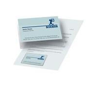 VELTECH Pelltech 60 X 95mm Self Adhesive Business Card Pocket (Pack Of 100)