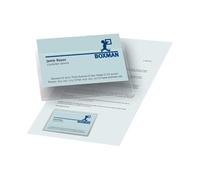 Pelltech 60 x 95mm Self Adhesive Business Card Pocket (Pack of 100)