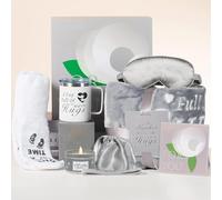 PELN Get Well Soon Gift Basket for Women & Men, Care Package with Blanket, Candle, Tumbler, Socks & More