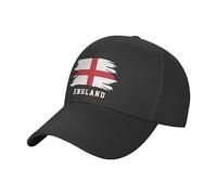 PELNYC England Flag Cool Fans Baseball Cap Running Sport Travel Hat Adjustable Patriotic Unisex Caps Black