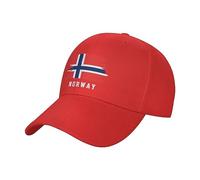 PELNYC Norway Flag Norse Fans Baseball Cap Running Sport Travel Hat Adjustable Patriotic Unisex Caps Red
