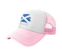 PELNYC Pink Scotland Flag Scotch Baseball Cap for Kids Boys Girls Patriotic Adjustable Summer Sun Boy Hats (4-10 Years)