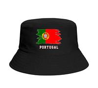 PELNYC Portugal Flag Portuguese Fans (2) Bucket Hat Fishing Fisherman Hats Casual Packable Travel Summer Beach Cap Black