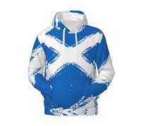 PELNYC Scotland Flag Color Men'S Hoodies Sweatshirt Pullover Fleece Hoodie Multicolor