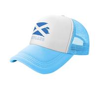 PELNYC Scotland Flag Scotch Baseball Cap for Kids Boys Girls Patriotic Adjustable Summer Sun Boy Blue Hats (4-10 Years)