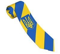 PELNYC Ukraine Flag Ukrainians Necktie Patriotic Neck Ties Mens Party Formal Business Soft Skil Neckties