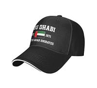 PELNYC United Arab Emirates Est.1971 Abu Dhabi Mesh Baseball Cap Running Hat Travel Hats Outdoor Adjustable Summer Caps Black